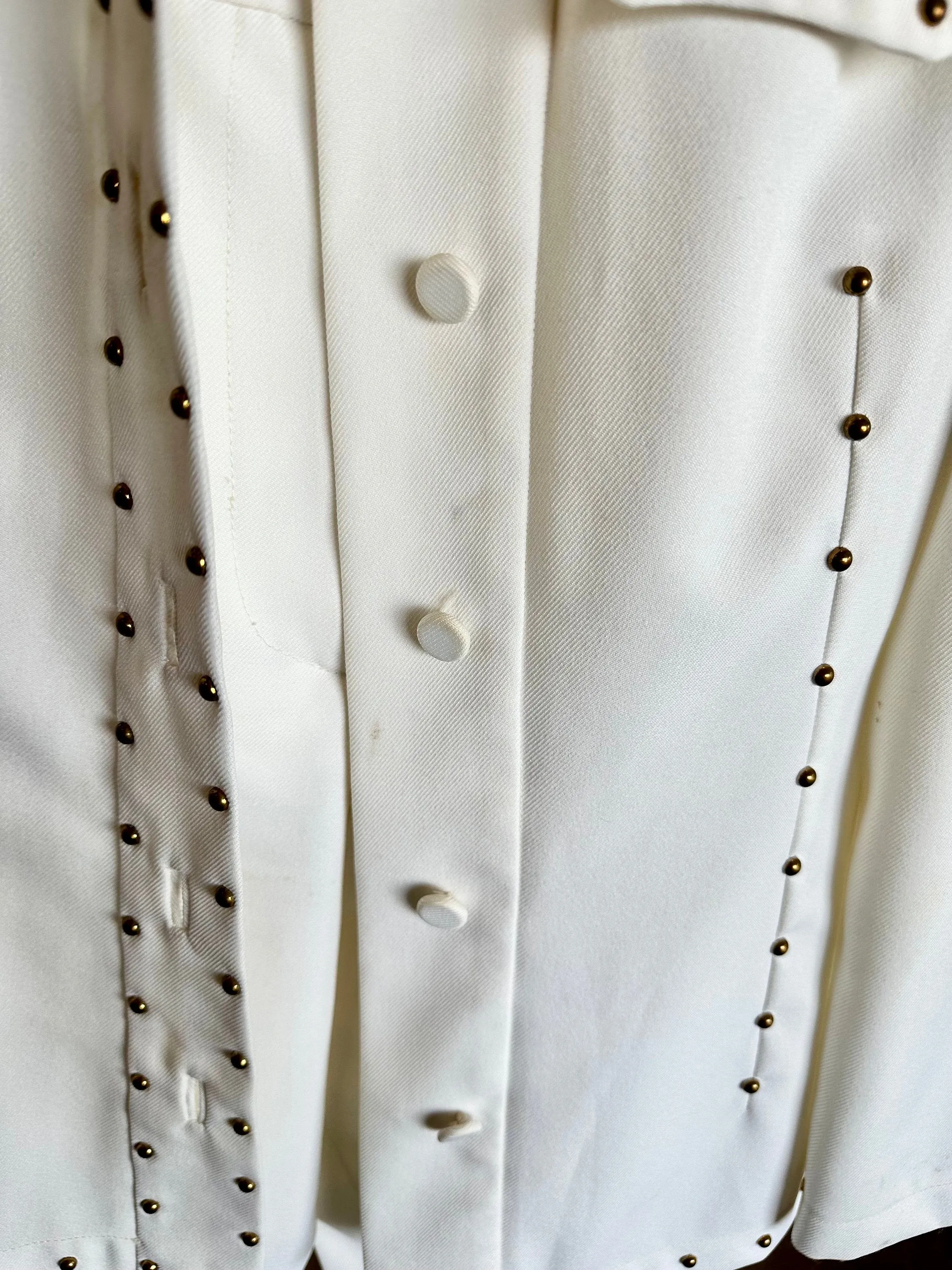 1970's Vintage Domani Disco Elvis Inspired Two Piece Party Suit with Bell Bottom pants