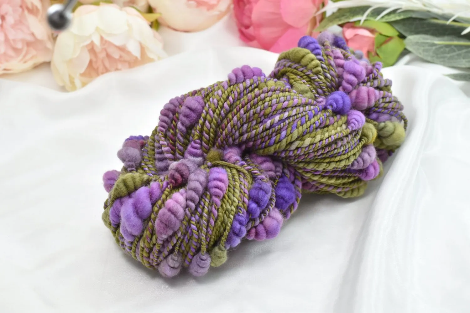 Beehive Art Yarn Hand Spun in Clematis