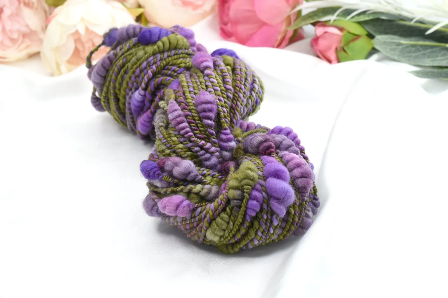 Beehive Art Yarn Hand Spun in Clematis