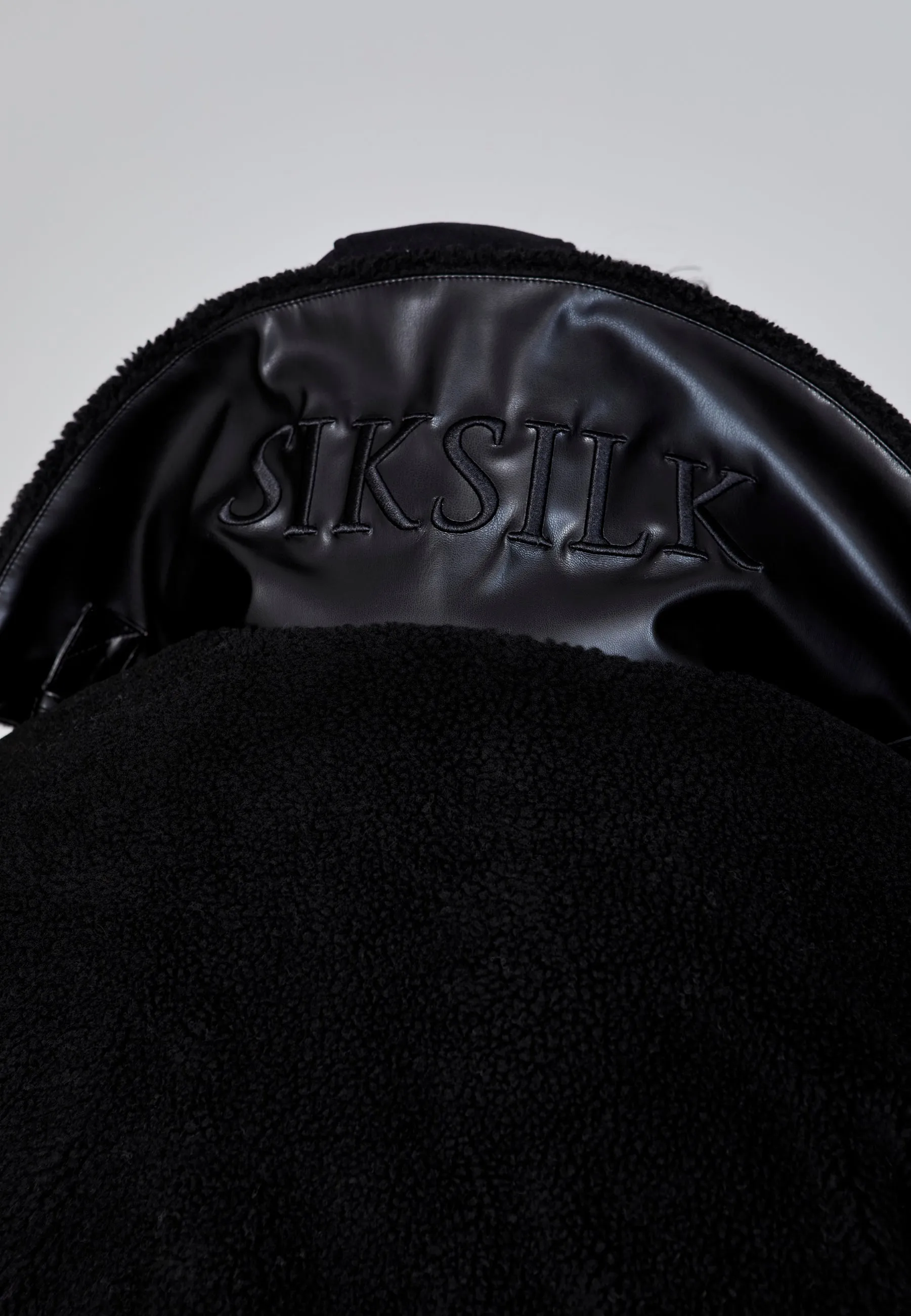 Black Sherpa Bomber Jacket