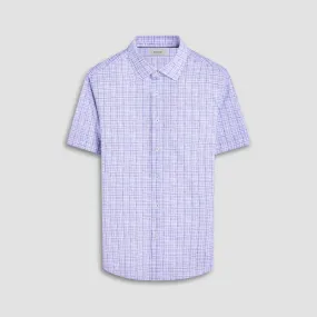 Miles Plaid Print OoohCotton Short-Sleeve Shirt