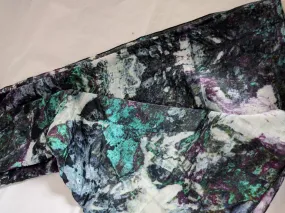 RARE Front Row Society Scarf – The Colored Rock by Milka Rodic, Tie-Dye Oblong Scarf, Silk & Cotton, 22" x 74", New with Tags