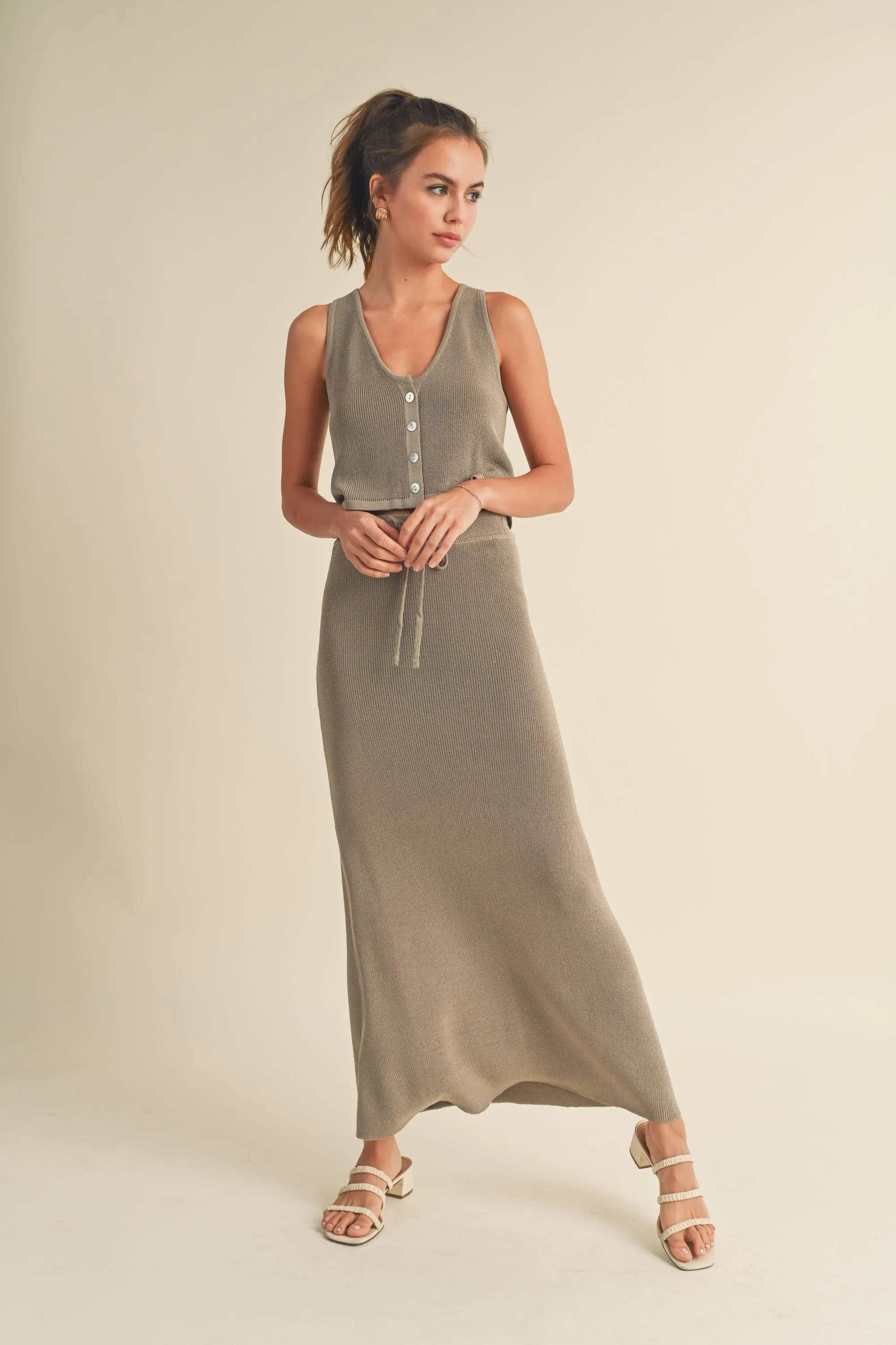 Sadie Button Knitted Vest
